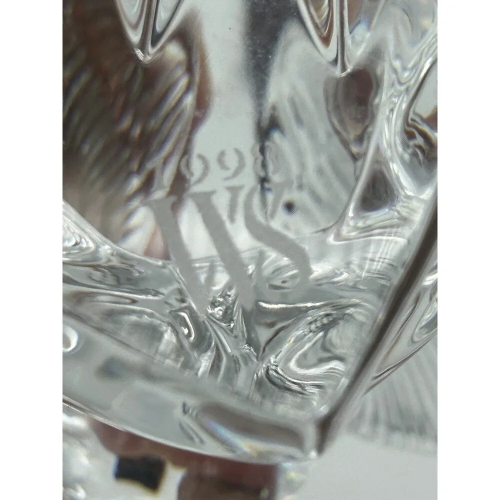 Waterford Crystal Collectors Society NIGHTINGALE Bird Figurine Wood Base